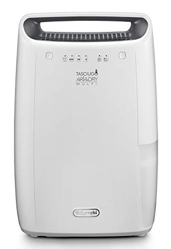 DeLonghi 0148512201 De'Longhi DEX212F Dehumidifier, White, 300 W, 12 liters