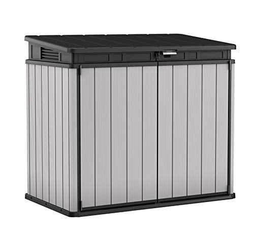 Keter Store It Out Premier XL Outdoor Garden Storage Shed, Grey and Black, 141 x 82 x 123.5 cm