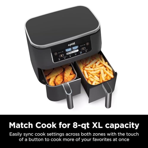 Ninja DZ201 Foodi 6-in-1 2-Basket Air Fryer with DualZone Technology