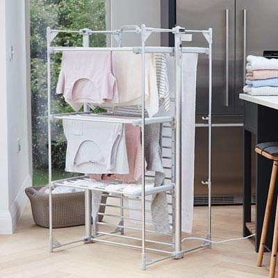 Dry:Soon Deluxe 3-Tier Heated Clothes Airer & Cover Pack