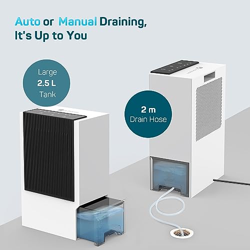 Dr. Prepare 3L Dehumidifiers for Home, 2 Working Modes with Timer