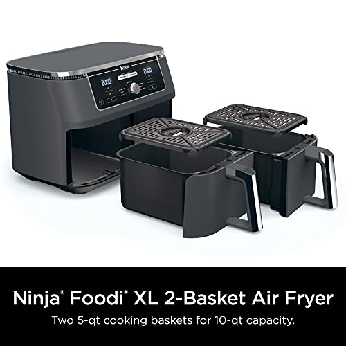 Ninja DZ401 Foodi 10 Quart 6-in-1 DualZone XL 2-Basket Air Fryer