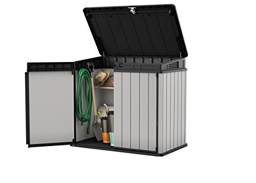 Keter Store It Out Premier XL Outdoor Garden Storage Shed, Grey and Black, 141 x 82 x 123.5 cm