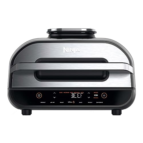 Ninja Foodi MAX Health Grill and Air Fryer [AG551UK], 3.8 L, Grey/Silver