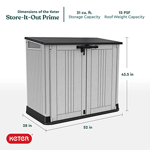 Keter Store-It-Out Prime Outdoor Resin Horizontal Storage Shed