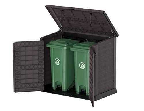 Duramax Cedargrain StoreAway 1200L Plastic Garden Storage Shed/ Flat Lid