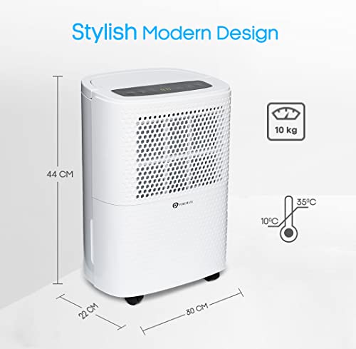 PureMate 12L/Day Dehumidifier with Air Purifier, Digital Humidity Display