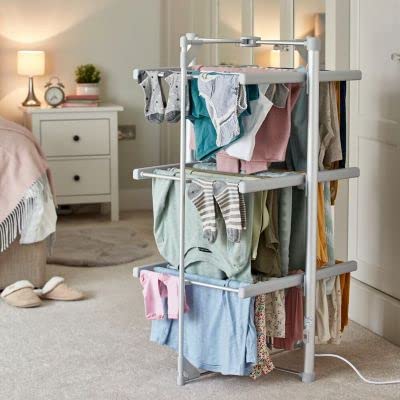 Dry:Soon Mini 3-Tier Heated Clothes Airer and Cover Offer Bundle