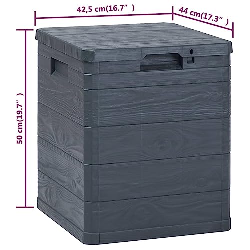 vidaXL Garden Storage Box Lockable Outdoor Patio Cabinet Deck Utility