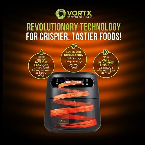 Tower, T17123, Vortx Vizion 7.5L Air Fryer with Colour Digital Display