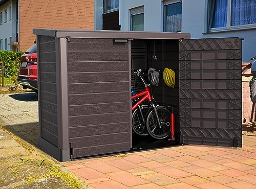 Duramax Cedargrain StoreAway 1200L Plastic Garden Storage Shed/ Flat Lid