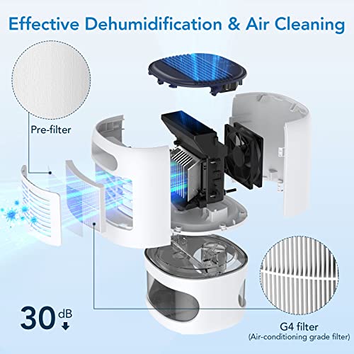 Acekool 1000ml Dehumidifier and Air Purifier 2 in 1