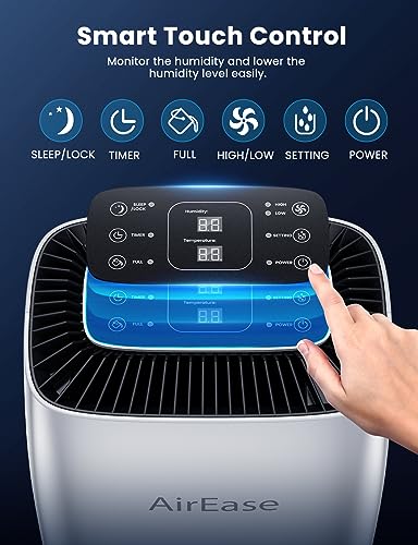 12L/Day Dehumidifiers for Home, Powerful Dehumidifier