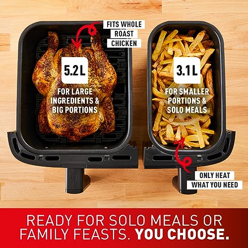 Tefal Easy Fry Dual Zone Digital Air Fryer, 2 Drawers