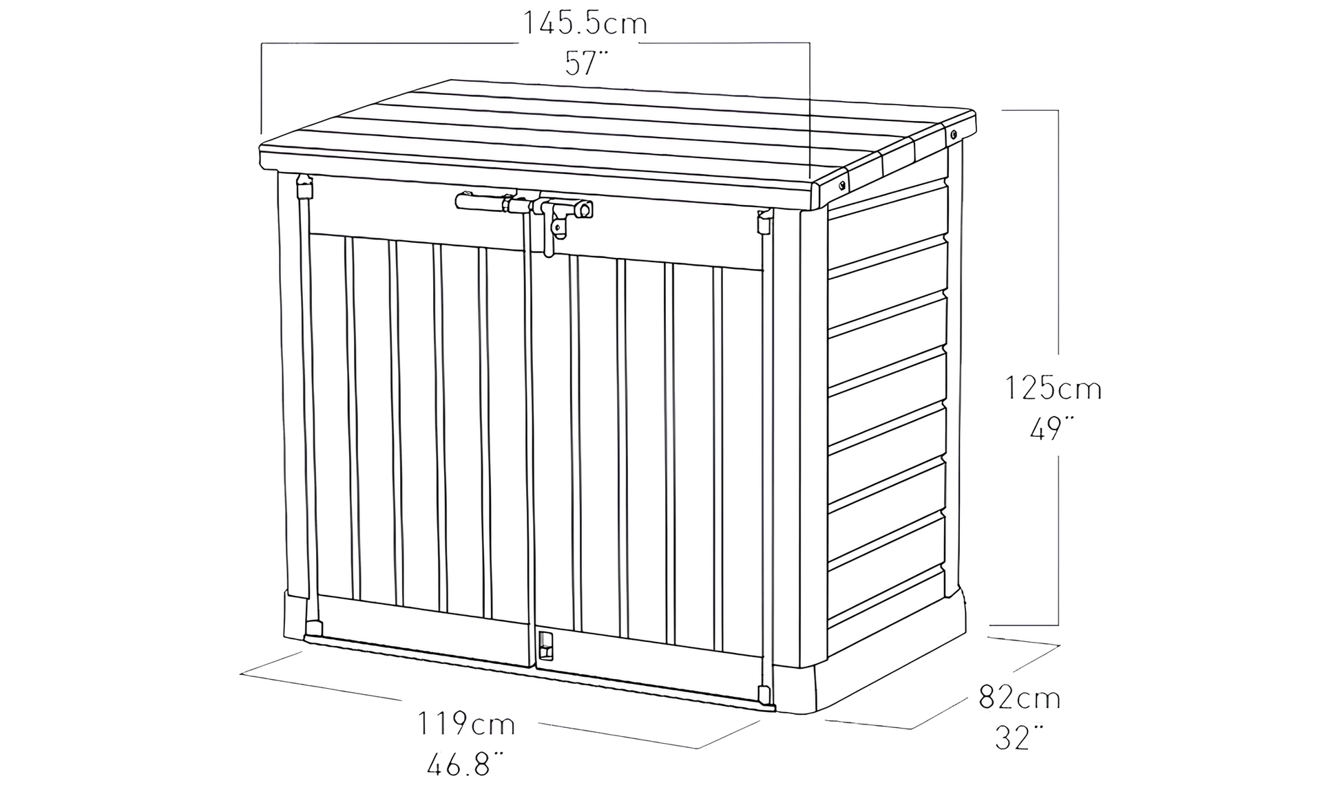 Keter Store It Out Max 1200L Outdoor Garden Storage Box & Wheelie Bin