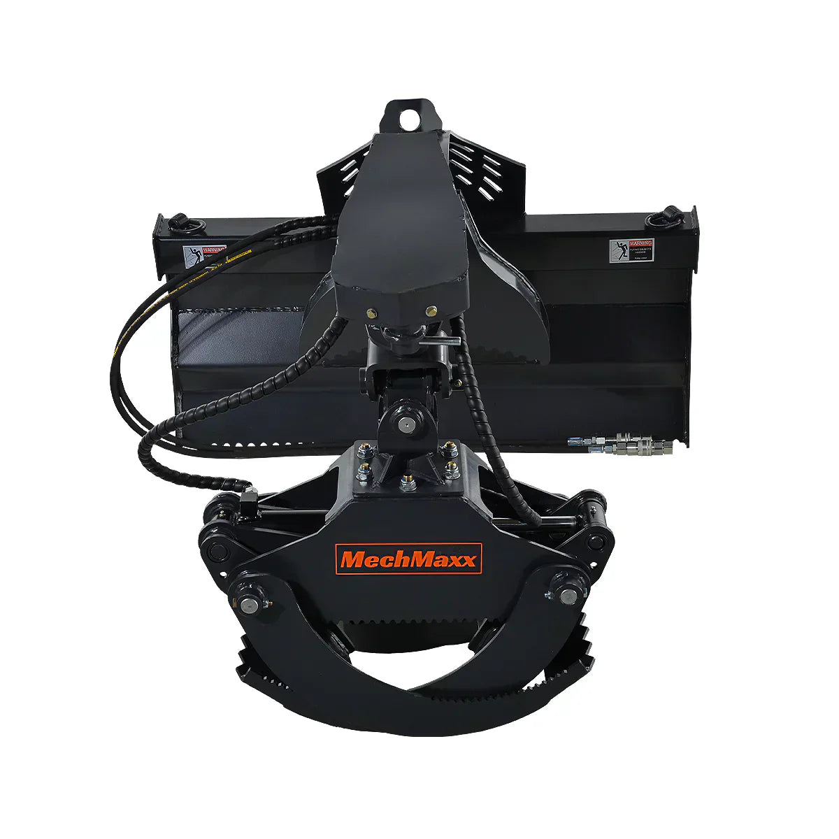 50" Skid Steer Rotary Log Grapple, 360° Rotation, 12V Solenoid Control Valve, 3000 Lbs Capacity