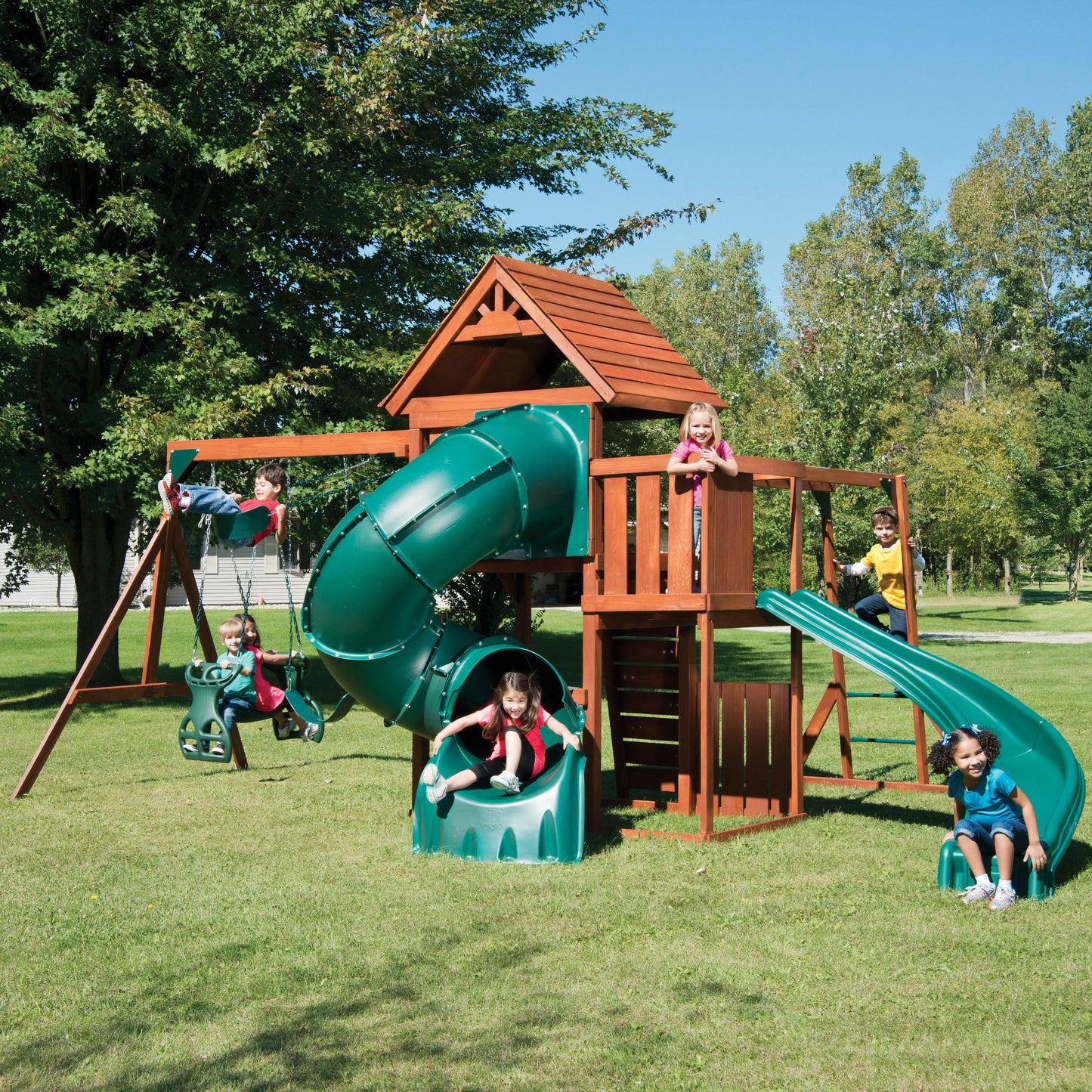 Swing-N-Slide Grandview Twist Wood Swing Set