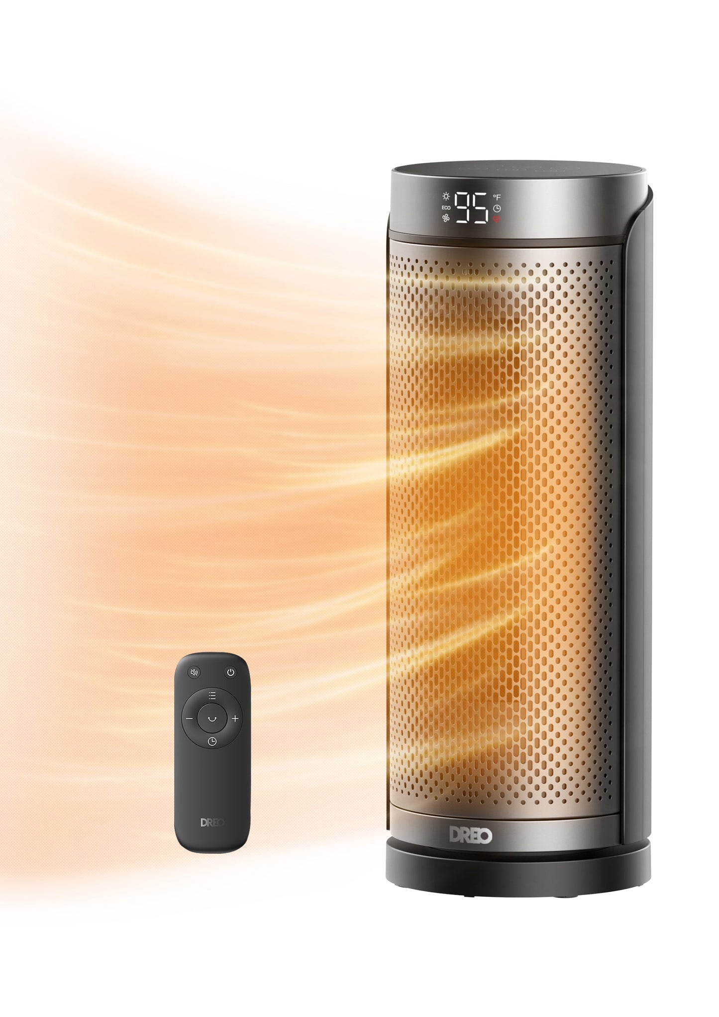 DREO Solaris Plus Oscillating Tower Space Heater with Remote