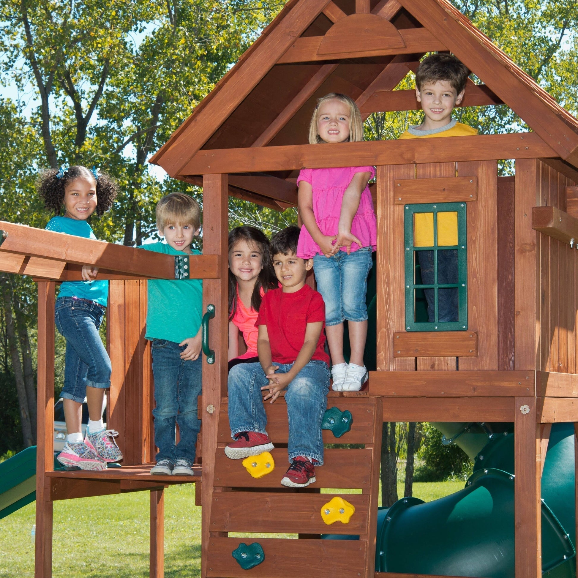 Swing-N-Slide Grandview Twist Wood Swing Set