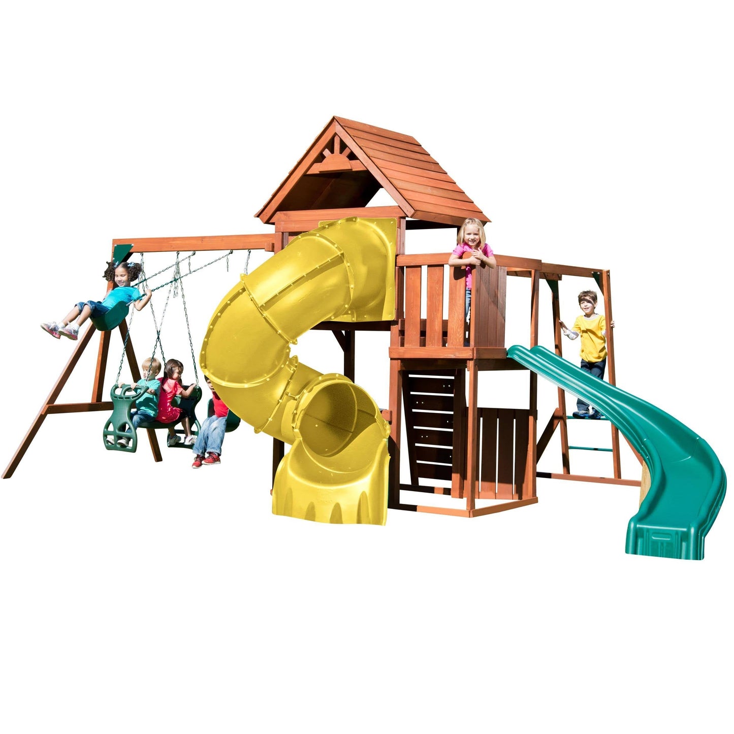 Swing-N-Slide Grandview Twist Wood Swing Set