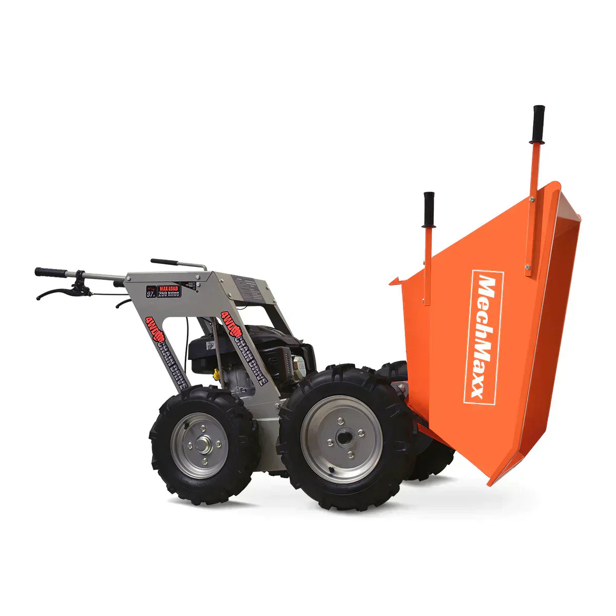 660lbs Capacity 6.5HP Gas Powered Wheelbarrow  Cart T25 4F+1R Gearbox