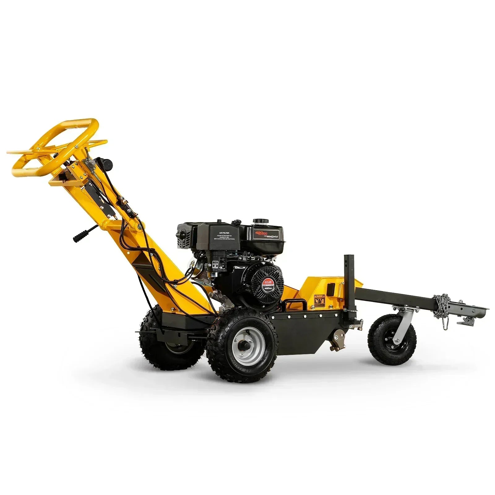 15-inch 15hp 420cc Electric Start Stump Grinder with Tow Bar