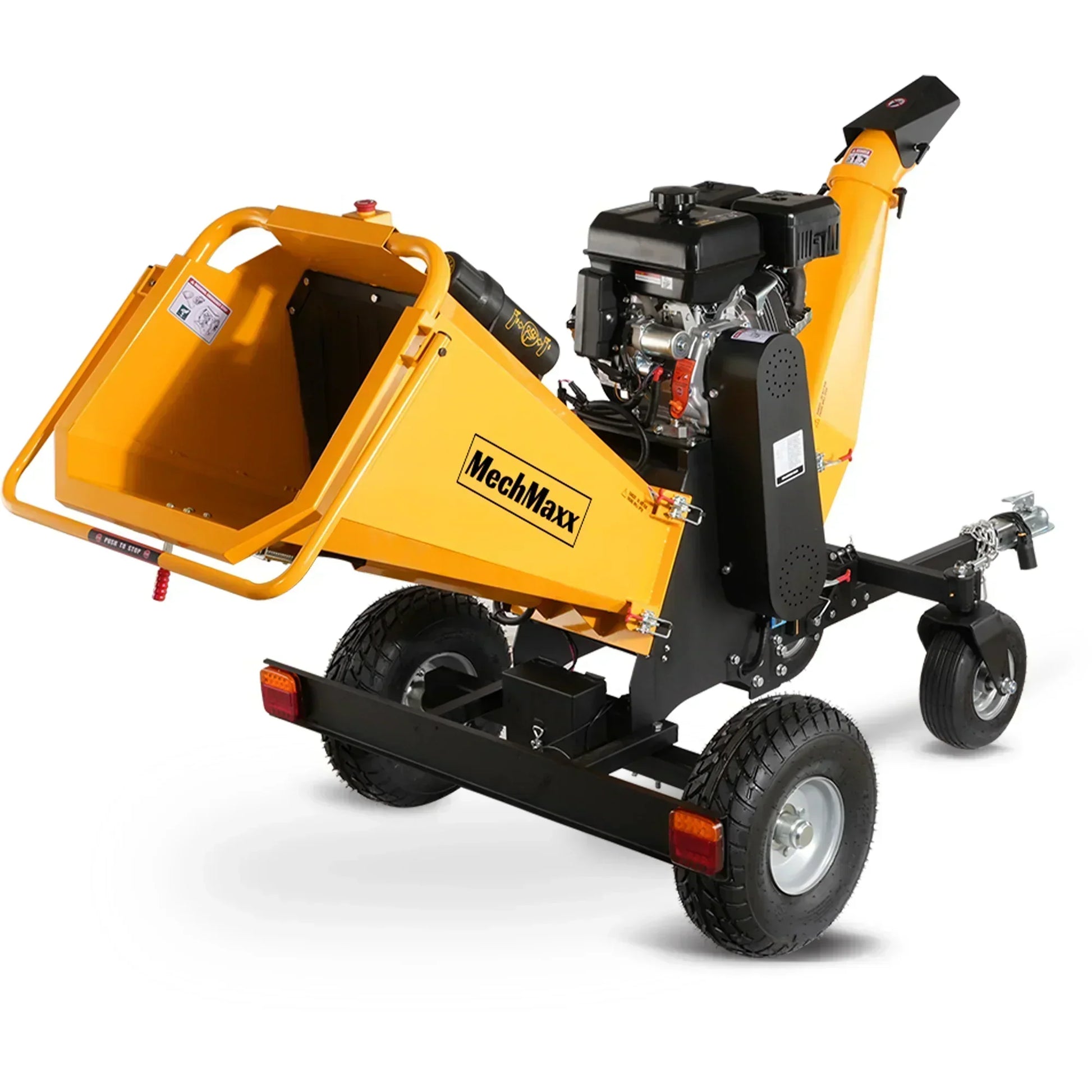 110804deposit 6 inch E-start Kohler 429cc 14hp Gas Powered 4 - Wheel Drum Wood chipper with Taillight; Model B150