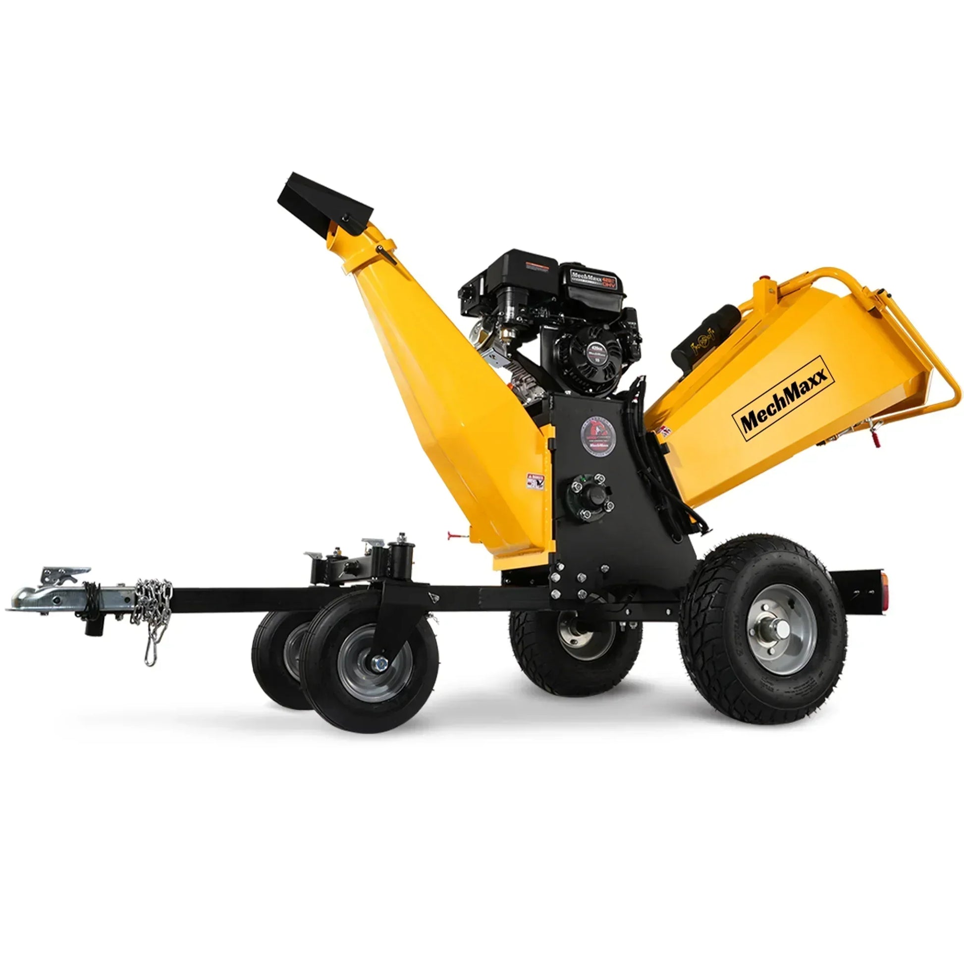 6 inch E-start Rato 420cc 15hp Gas Powered 4 - Wheel Drum Wood chipper with Taillight; Model B150