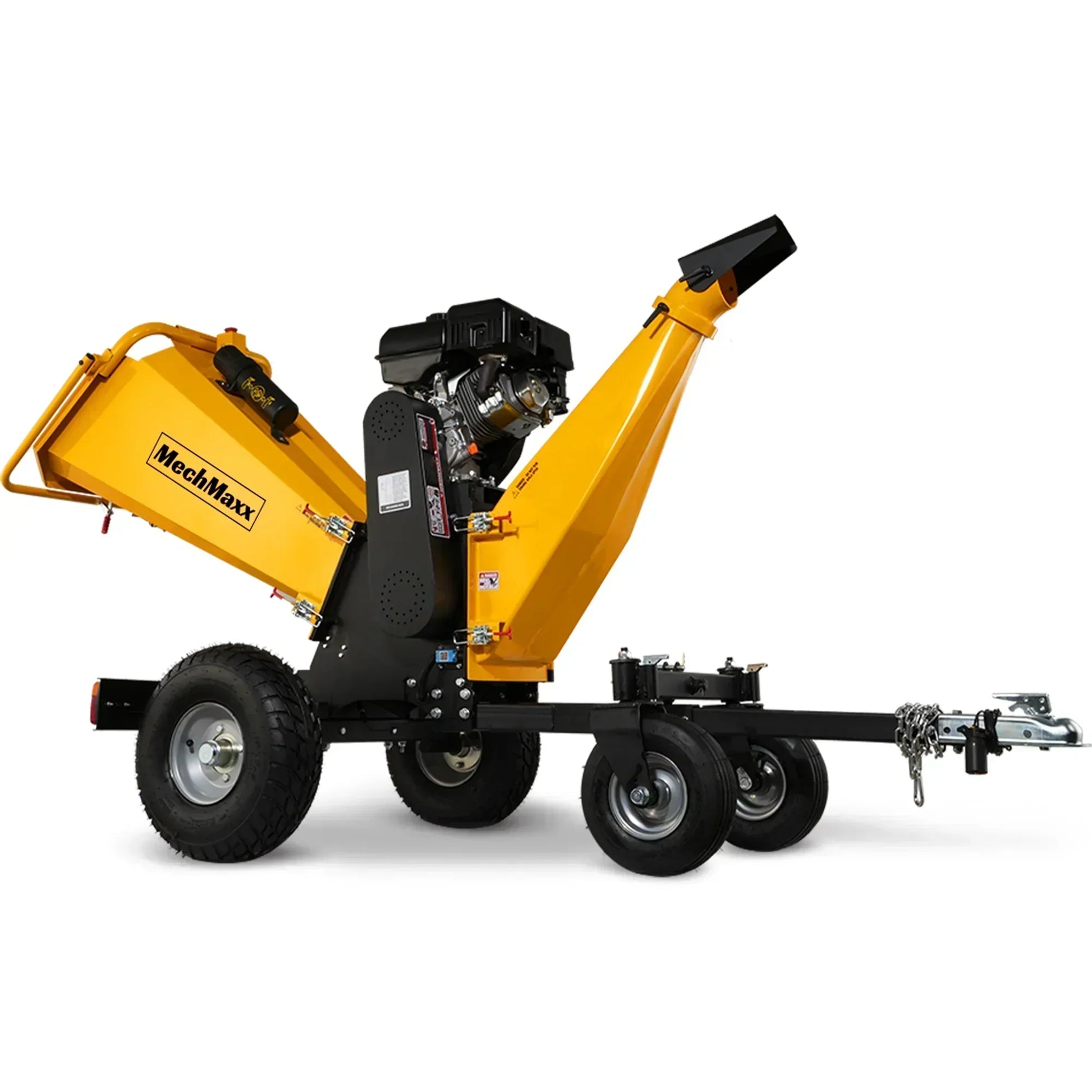 6 inch E-start Rato 420cc 15hp Gas Powered 4 - Wheel Drum Wood chipper with Taillight; Model B150