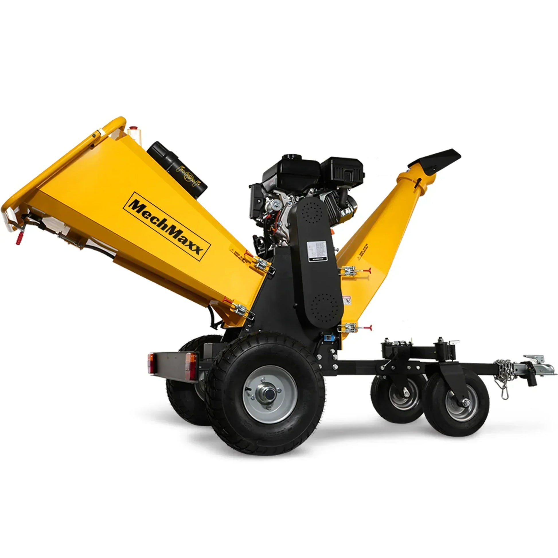 6 inch E-start Rato 420cc 15hp Gas Powered 4 - Wheel Drum Wood chipper with Taillight; Model B150